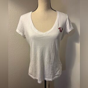True Religion White Graphic Tee